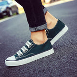 Canvas Minimalist Slip-On Sneakers Gelb Grün