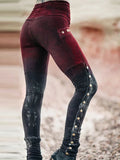Print Retro Schmale Hosen