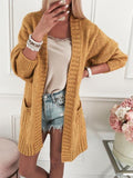 Lässiger langärmliger Pullover Mantel