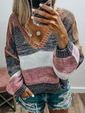 Lässiger Pullover mit V-Ausschnitt