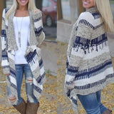 Modische Langarm Pullover Mantel