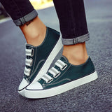 Canvas Minimalist Slip-On Sneakers Gelb Grün