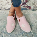 Canvas Stern Muster Slip-On Sneakers Blau