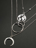 Damen Rund  Mond Halsketten