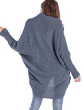 Fledermausärmeln Pullover Mantel