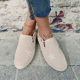 Canvas Stern Muster Slip-On Sneakers Blau