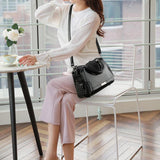 Ledertasche Elegant Retro Metallic Für Arbeit und Reisen