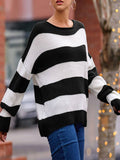Streifen Pullover Mit Lang Ärmeln