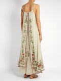 Bohemien Besticktes Kleid mit Spaghettiträger