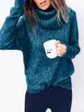 Turtleneck Rollkragenpullover Leicht Warm
