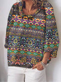 Schal Kragen Floral Gedruckt Sweatshirts