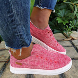 Stoff Minimalist Schlupf Plateau Sneakers