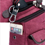 Mit grossem Fassungsvermögen Segeltuch Leder Umhängetasche Crossbody Tasche für Arbeit auf Reisen