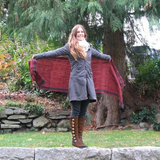 Geknöpfter Stiefel aus Leder mit Schnürung für Damen