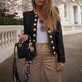 Lange Ärmel Single Breast Jacket