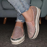 4 Farben Funkelnde Strass Plateau Sneakers