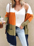 Mittlere Länge Farbe Pullover Mantel