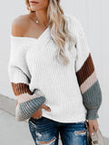 Beliebtes V-Neck Pullover Groß-Cross Border Sweater