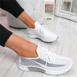 Mesh Flyknit Stoff Schnürsneakers Rot Orange Grau
