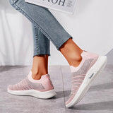 Perforiert Glitzersteine Gestreift Slip-On Sneakers Laufschuhe