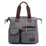 Mit grossem Fassungsvermögen Segeltuch Leder Umhängetasche Crossbody Tasche für Arbeit auf Reisen