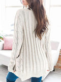 Kabelknopf Solid Sweater Cardigan