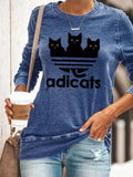 Langarm Lässig Sweatshirt