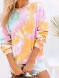 Print Langarm Baumwollgemisch Sweatshirt