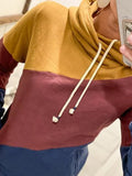 Rot Langarm Kapuze Sweatshirt