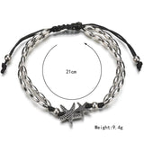 Seesterne Knopf Anhänger Boho Verstellbare Fußkette