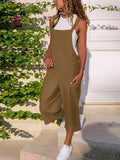 Lose Jumpsuit aus Baumwolle und Leinen für Damen