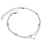 Minimalist Herz Fußkette Sexy Sommer Strand Schmuck Golden Silber
