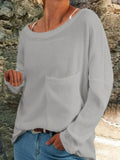 Sweatshirts Süß Pink Mit V Ausschnitt