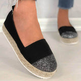 Espadrilles Paillette Slip On Loafers