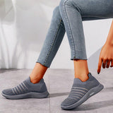 Perforiert Glitzersteine Gestreift Slip-On Sneakers Laufschuhe
