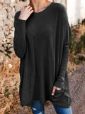 Lang Sweatshirts mit Crew Ausschnitt aus Polyester