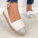 Espadrilles Paillette Slip On Loafers