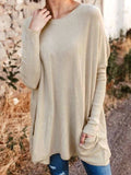 Lang Sweatshirts mit Crew Ausschnitt aus Polyester