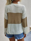 Leicht Luftig Crew Ausschnitt Gestrickt Pullover