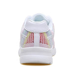 Regenbogenfarben Mesh Stoff Keilabsatz Schnürsneakers