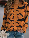 Mode Bat Drucken Sweatshirt