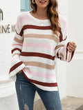 Lässiger gestreifter Pullover