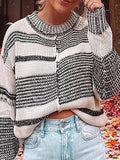 rund Hals Lange Ärmel Lose Knit Sweater