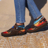 Quaste Regenbogen Farben Gradient Schlupf Stiefelette