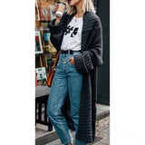 mittlere Länge Pullover Mantel
