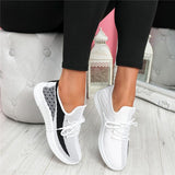 Mesh Flyknit Stoff Schnürsneakers Rot Orange Grau