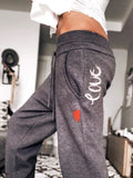 Tunnelzug Retro Hosen mit Buchstabe Print