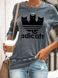 Langarm Lässig Sweatshirt