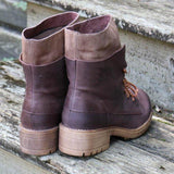 Herbst Schnürung Blockabsatz Stiefelette