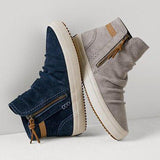 Alle Jahreszeiten Reißverschluss Sneakers aus Kunstleder
